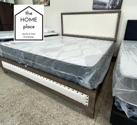 King Cama con Colchon y Base - Oferta $449