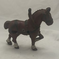Vintage Brown Cast Iron Horse No Wagon Western Cowboy Country core 
