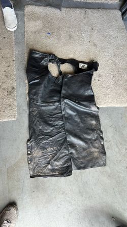 Leather Motorcycle Chaps XXL