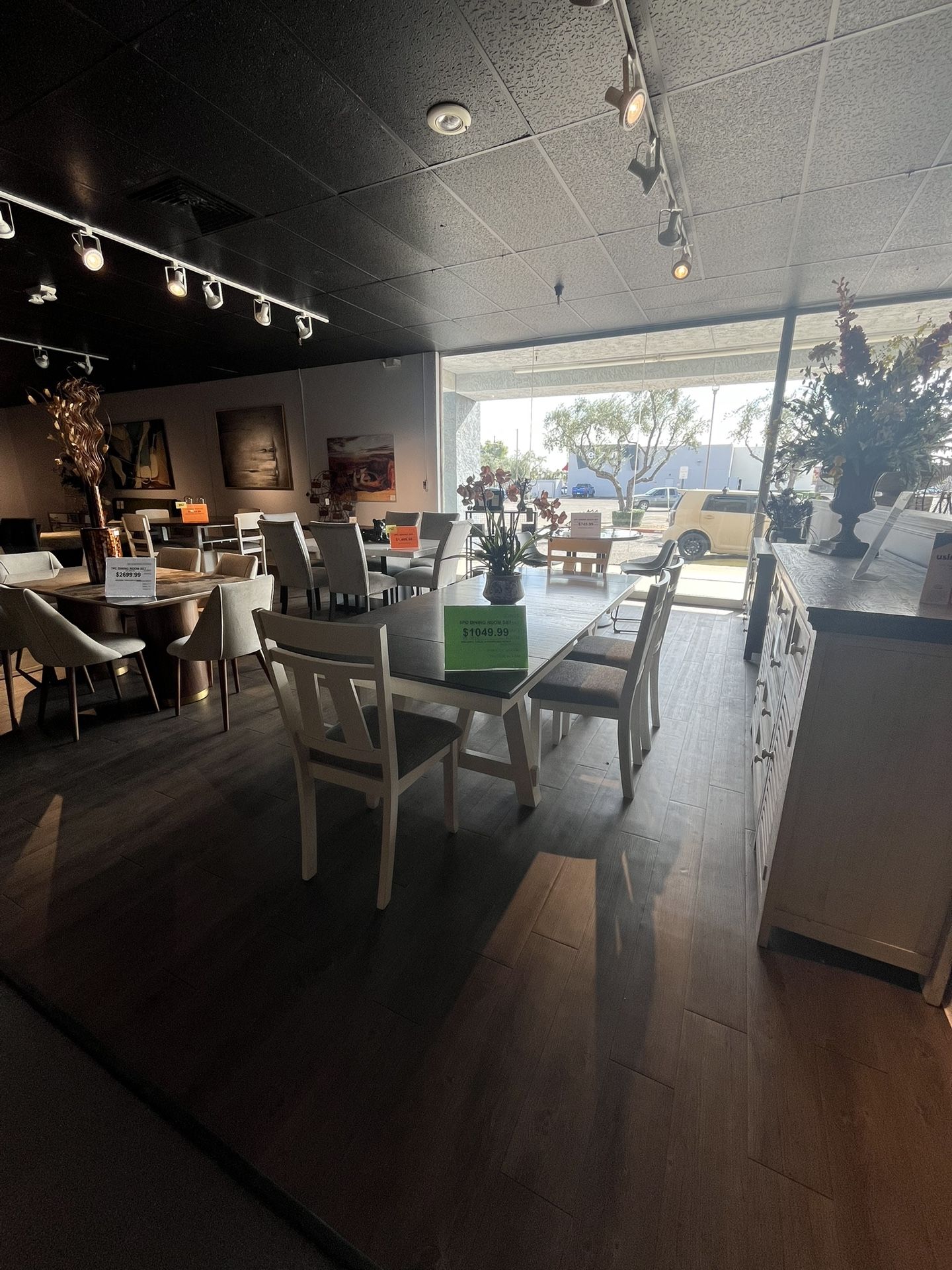 White/grey 6PC Dining Table Set