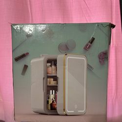 Skincare Fridge With Lighted Mirror 