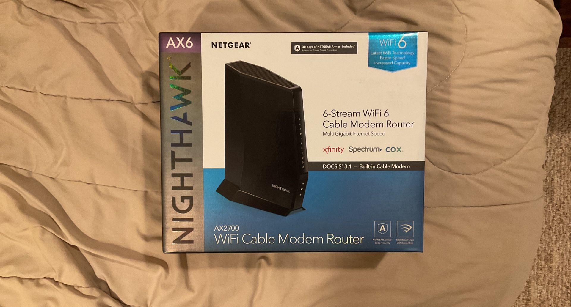 Netgear Nighthawk AX6 WiFi Cable Modem Router