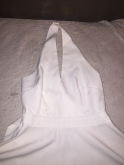 Halter top back less short prom dress