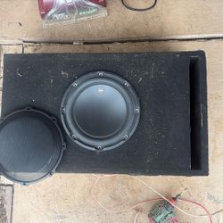 JL 10W3 In Custom Made Double Baffle Entire Box 1.3cuft Ported