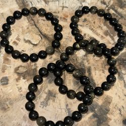 Gold Obsidian Bracelet 