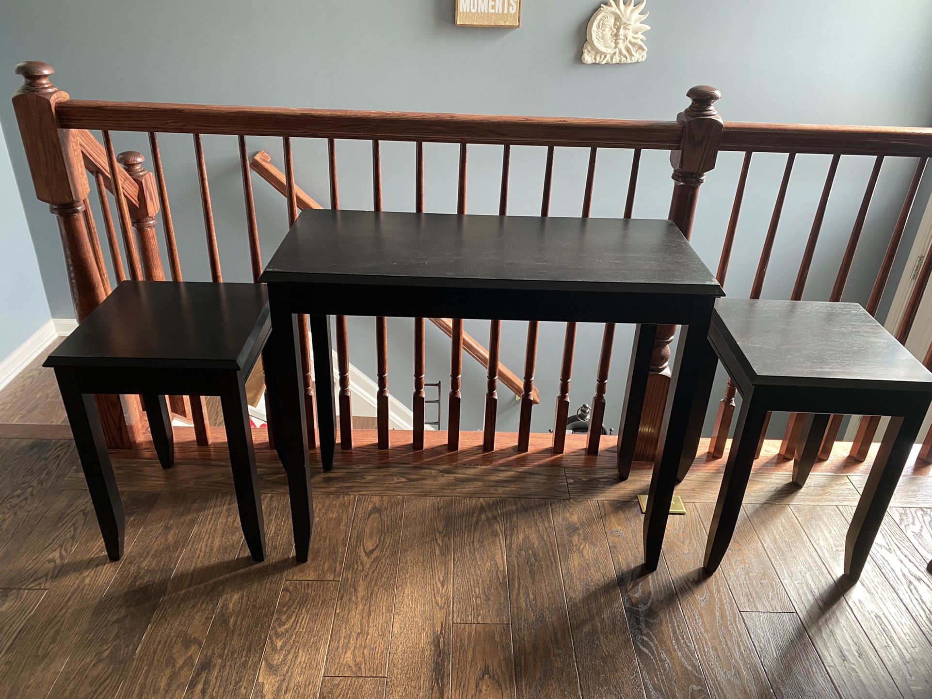 Expresso Wood Console And Side Tables