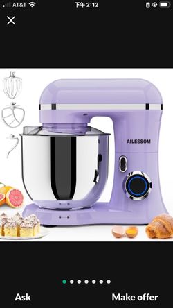 Electric Stand Mixer 660W Tilt-Head Kitchen Household Mixer 6.5QT 10-Speed food mixer with Dishwasher-Safe 304 Stainless Steel Bowl 3-IN-1 Stand Mixer