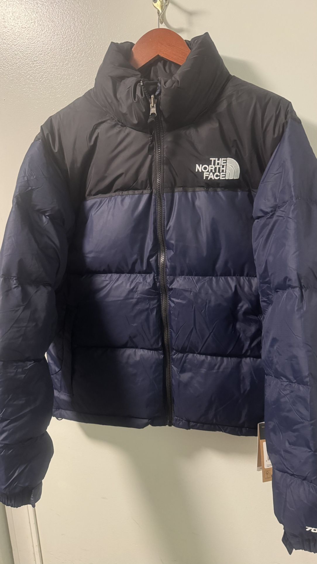 The North Face Mens 1996 Retro Nuptse 700 Down Puffer Jacket Medium Navy Blue Brand New 