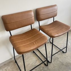 Faux Leather Bar Stools