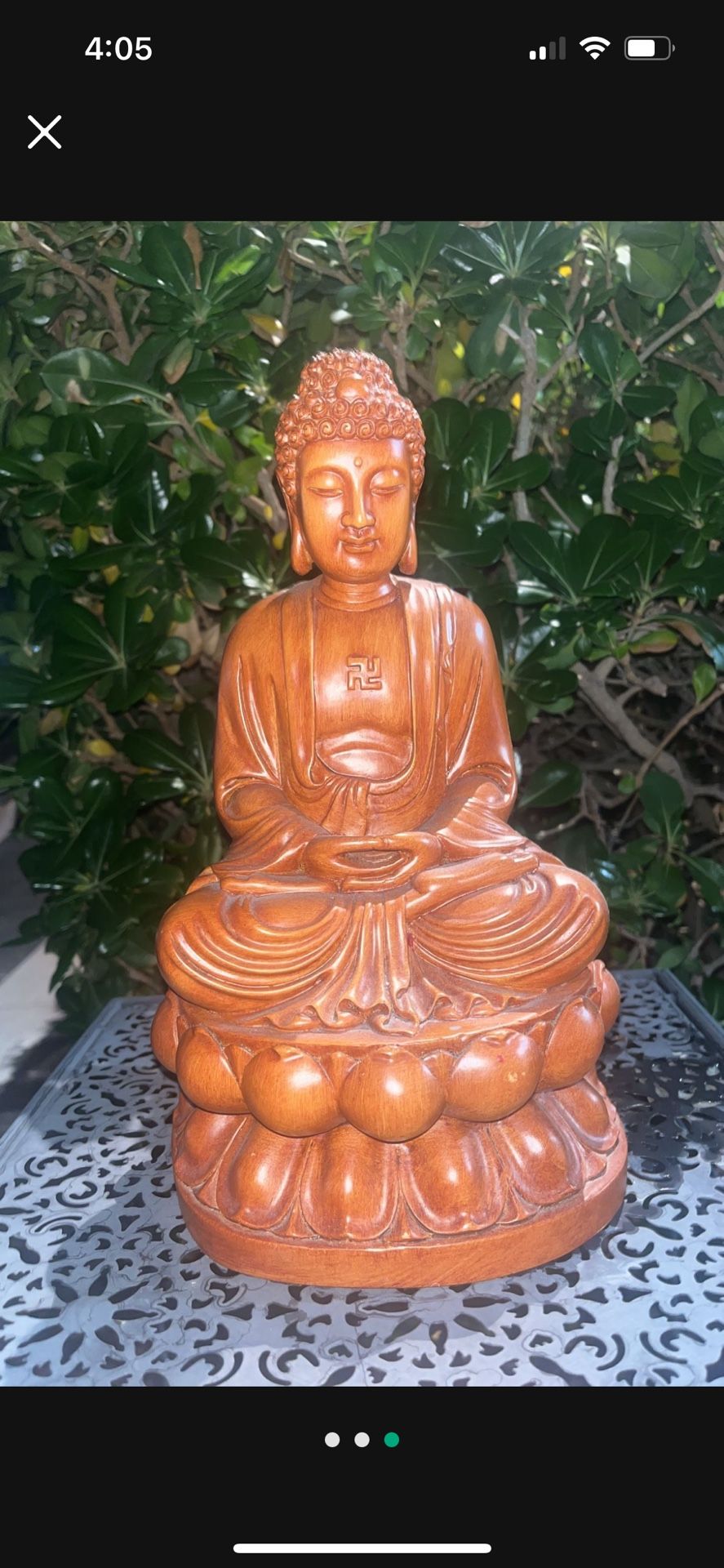 handmade %100 Wooden Buddha