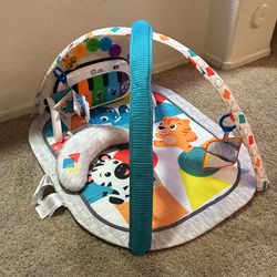 Baby Einstein 4-in-1 Kickin' Tunes Music and Language Play Gym and Piano Tummy Time Activity Mat