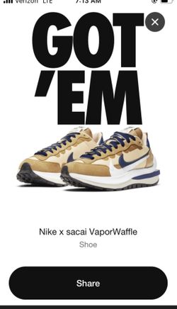 Nike Sacai VaporWaffle  Sesame Blue Void Size 9.5
