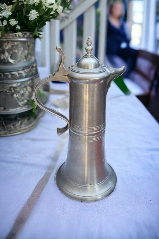 Early 18th Century Pewter Stitzen, Flagon, Swiss Hall Marks, Pitcher collectible