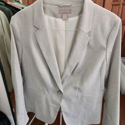 H&M Women's Blazer Light Grey Size XL NWT One Button - $25