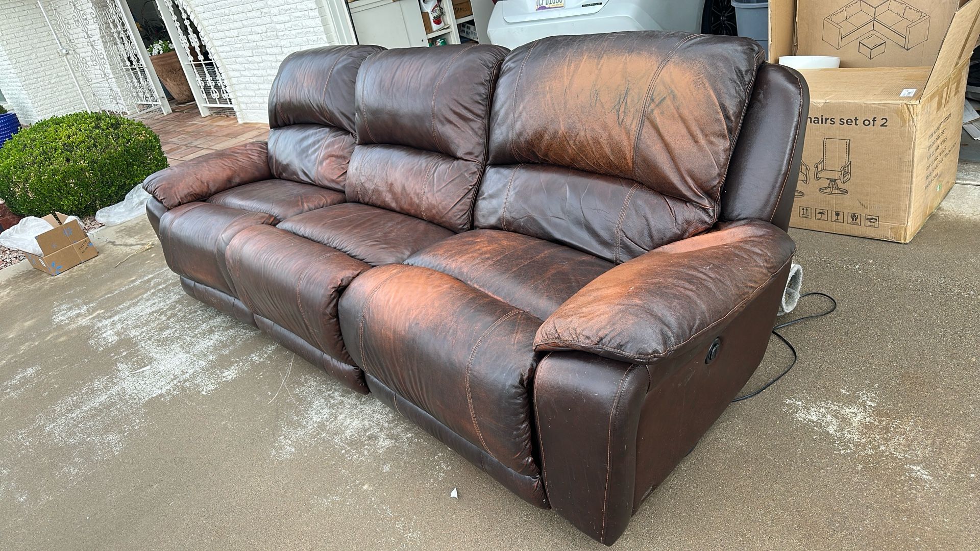 Free - Leather Couch 115” Long - Free