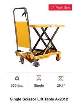 Apollo Single Scissor Lift Table| A-2001 A-2002 A-2012
