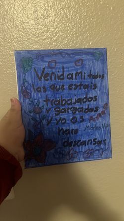 Cuadro canvas decorado con versos bÃblicos