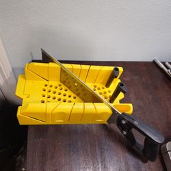 14.5 In Clamping Miter Box With 14 In Saw