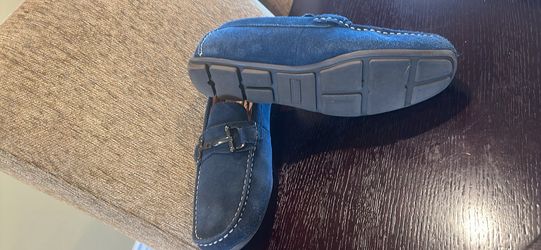 Alfani Blue Suede Bit Loafers Size 9.5