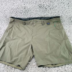 Patagonia Mens Shorts 36 GreenHydro Series Boardshorts Lightweight Nylon Travel