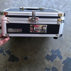 Vaultz Black Portable Combination Locking Security Cash Box Storage Organizer