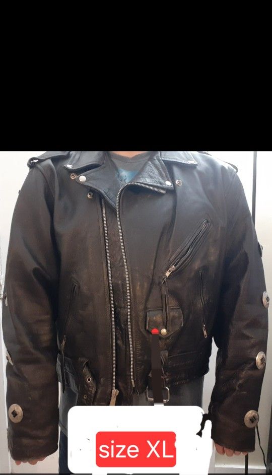Motorcycle Leather Jacket XL $125 Dlls. O.B.O