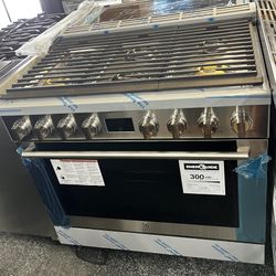 Electrolux Stainless Steel Dual Fuel 36” Range Open Box 