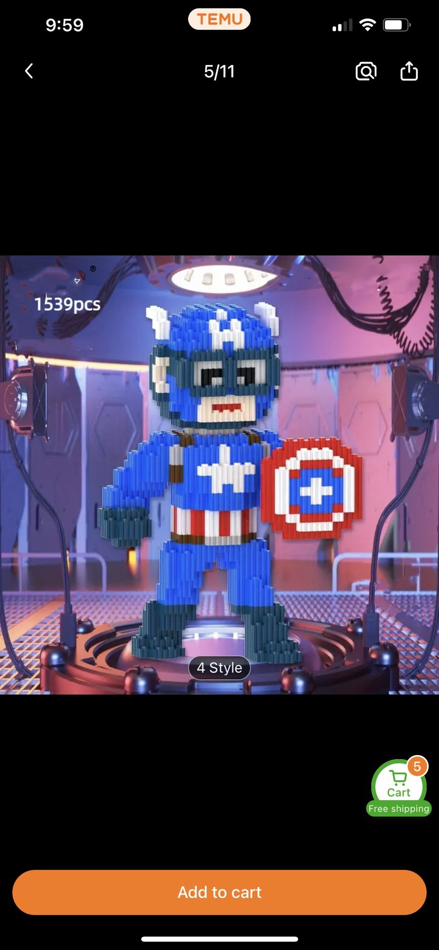 Captain America Micro Building Blocks Marvel