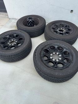 Set of 4 Truck Wheels with Bridgestone Tires