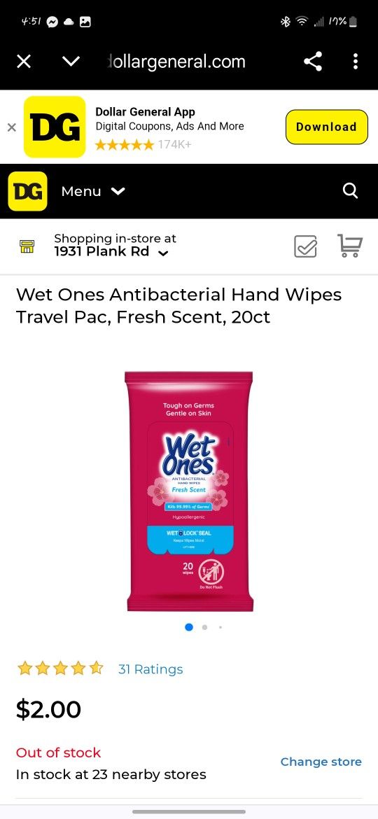 155+ Wet Ones Anti-Bacterial Resealable Wipes $100 ($310 Retail)