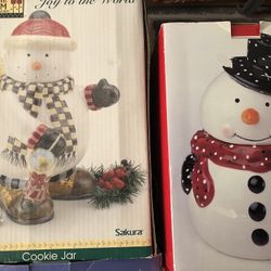 Snowman Cookie Jar New