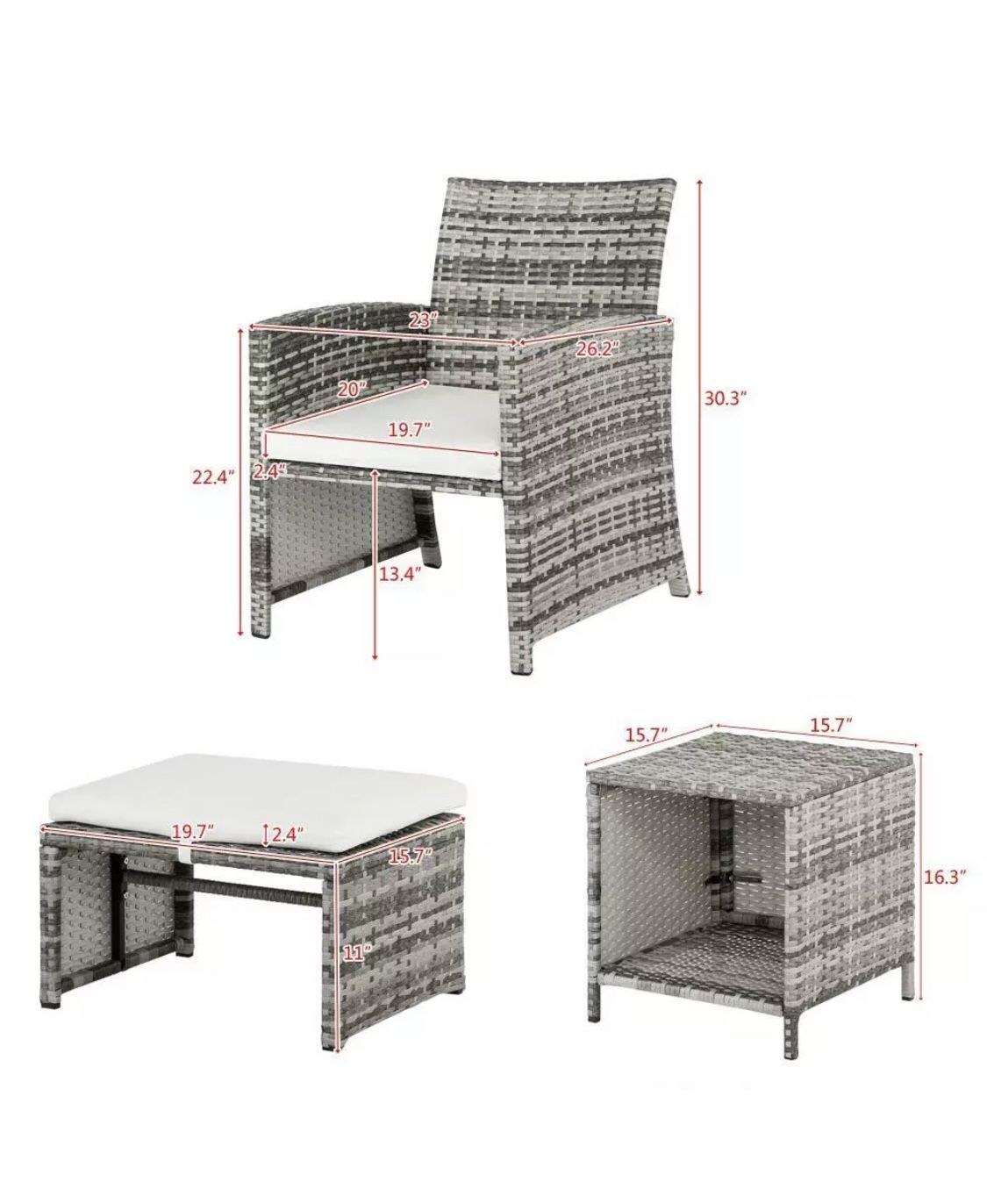 ☀️BRAND NEW 5PC RÄTTÄN SÖFÄ ÖUTDÖÖR PÄTIÖ