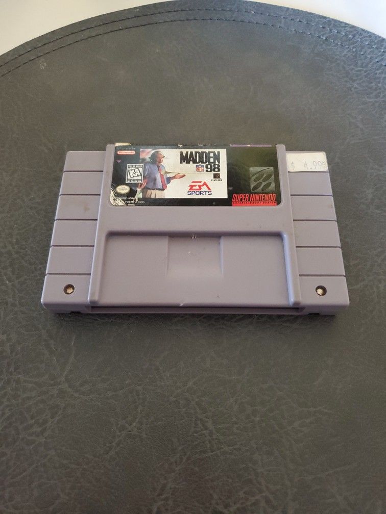 Super Nintendo Madden 98