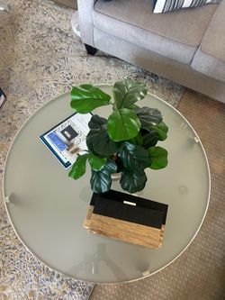 Round Glass Top Coffee Table