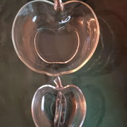 Vintage Glass Apple And Chip Bowls 
