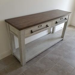 Farmhouse Foyer Country Solid Wood Table 62.5" L x 18" W x 32" H