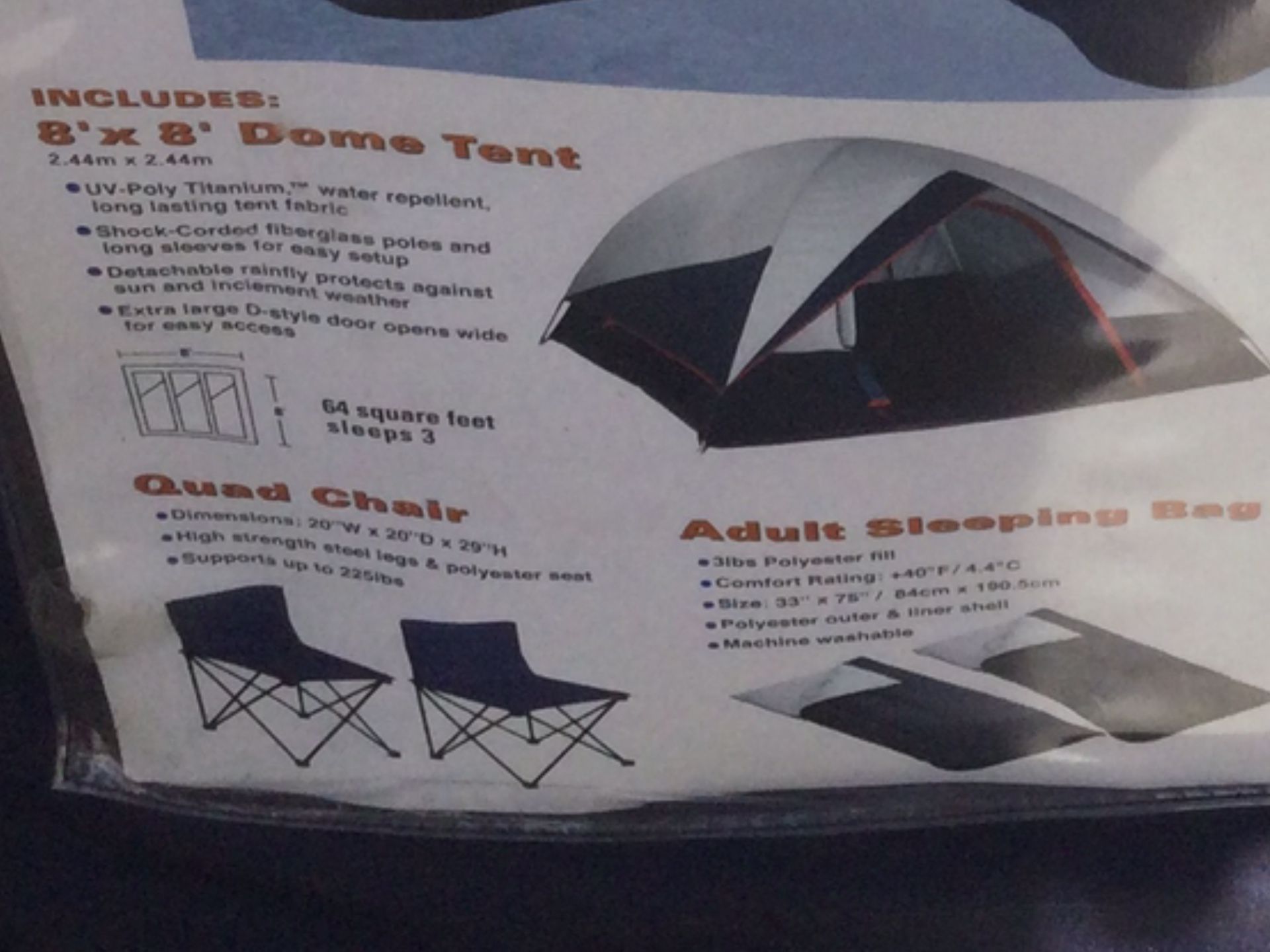 Great Adventure 5 piece adult camping set
