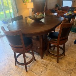 4-6 Person Solid Wood Dining Table 