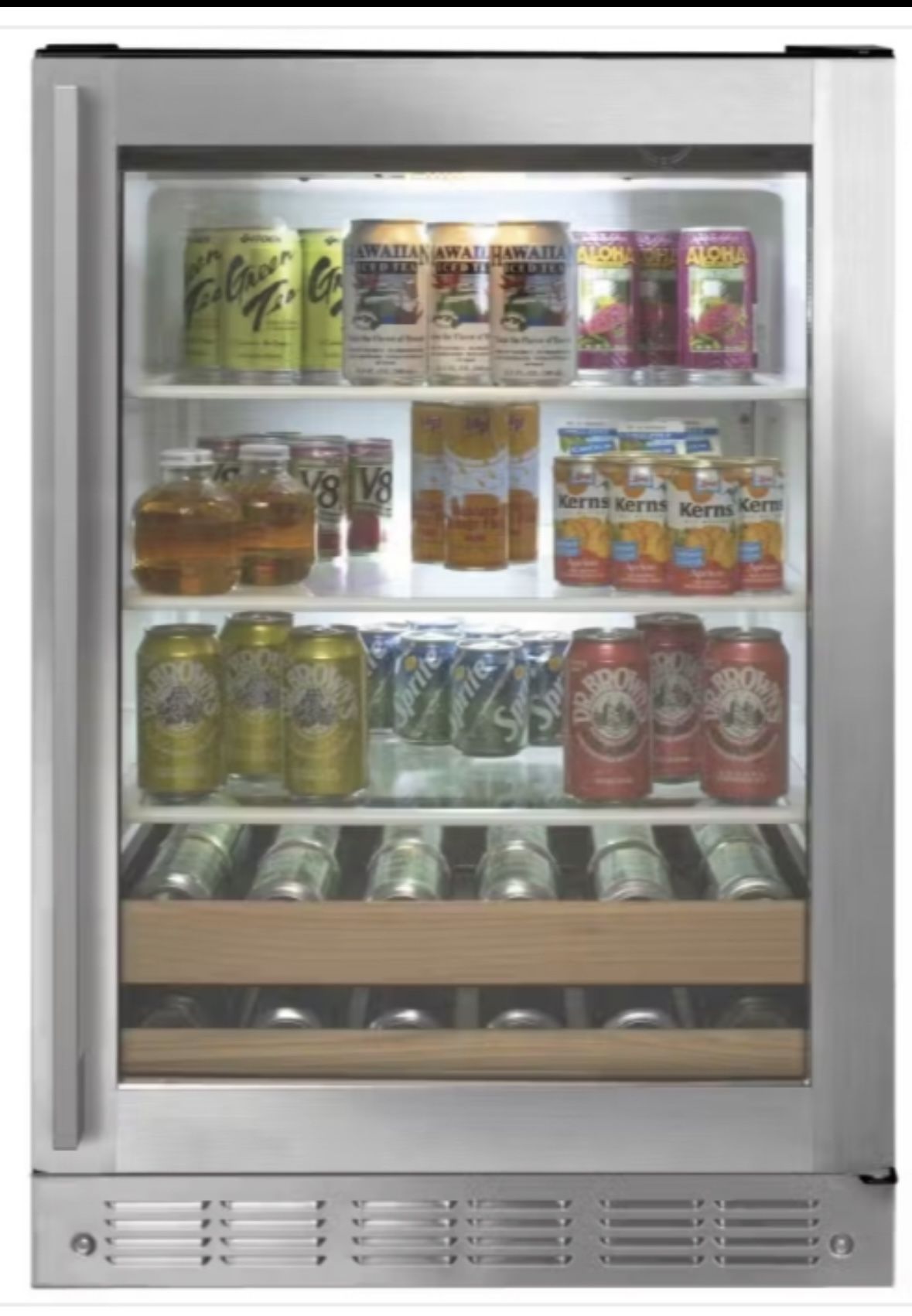 Monogram 5.5 Cubic Feet Stainless Steel 126 Can Beverage Refrigerator!