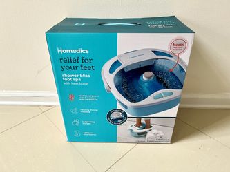 NEW Foot Spa, Shower Massage Water Jets, Pedicure Center W/ 3 Attachments, Toe Touch Control !