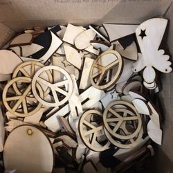 Miscellaneous Wood Craft Pieces $10 Box