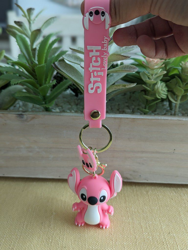 Disney Pink Stitch Keychain