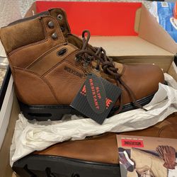 Wolverine Good Year Welt Brown Work Boots - Size 12