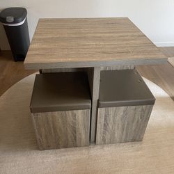 Kitchen/Dining Table W/ Ottomans