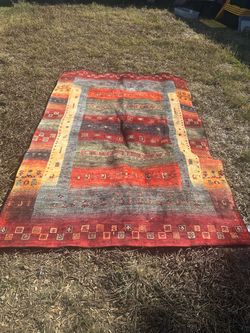 Large Persian-Style Tribal Rug with Animal & Geometric Motifs (Qashqai/Gabbeh Style)