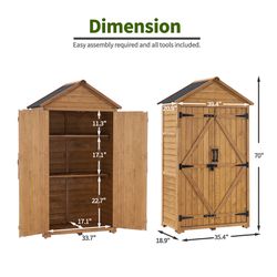 Outdoor Garden Tool Shed Natural Or Gray Color Mcombo 1000