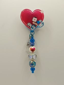 Heart Medical Shaker Slide On Badge Reel