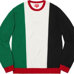 Supreme Pique Embroidered Crewneck Multi Size Medium Brand New