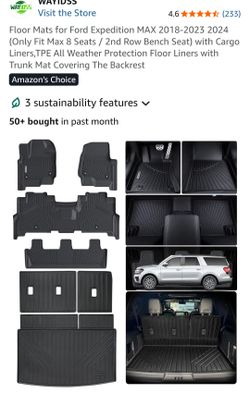 Floor Mats for Ford Expedition MAX 2018-2023 2024 only fit Max 8 seats