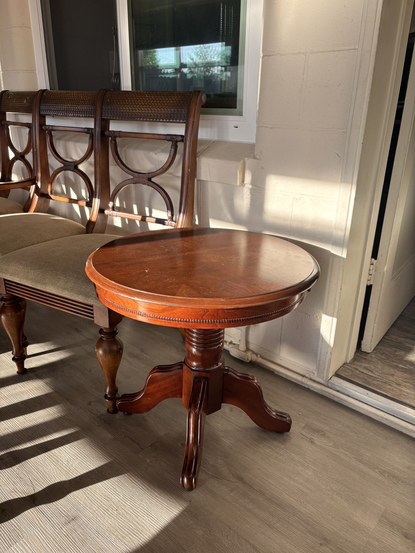 solid wood side table
